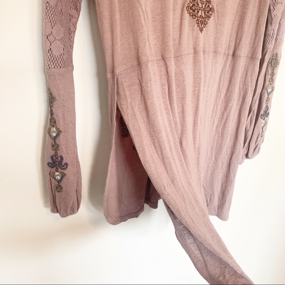 Free People Charlie Lace Up Tunic Top S - Picture 8 of 8